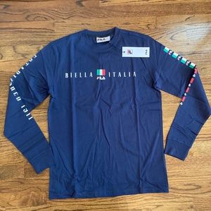 Blue FILA long sleeve shirt - Mens Small